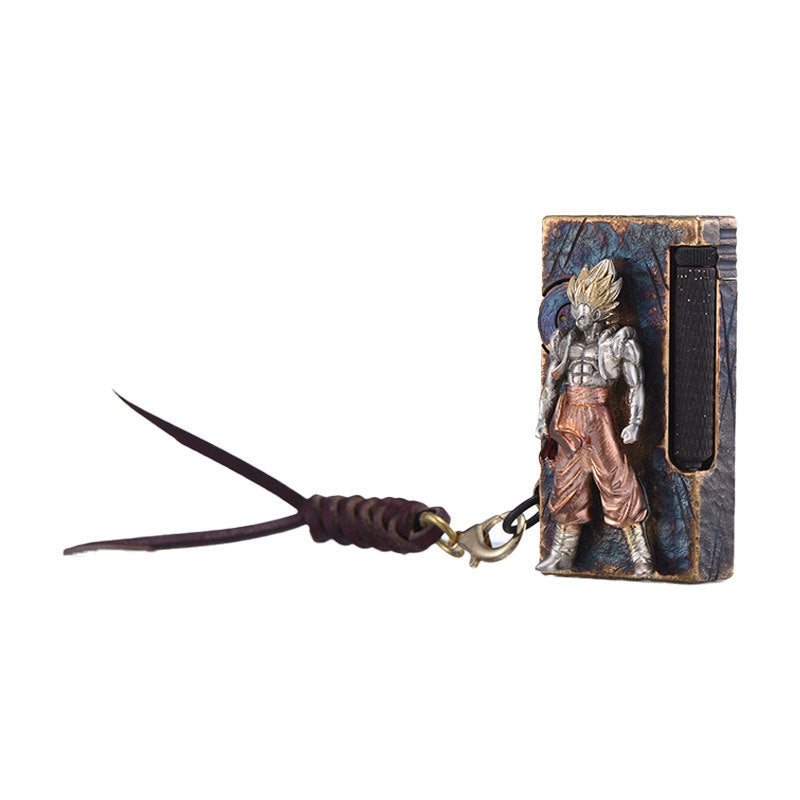 Original Copper Handmade Saiyan Flint Lighter, Cool and Stylish High-End Gift, Kerosene Lighter, Popular on Live Streaming