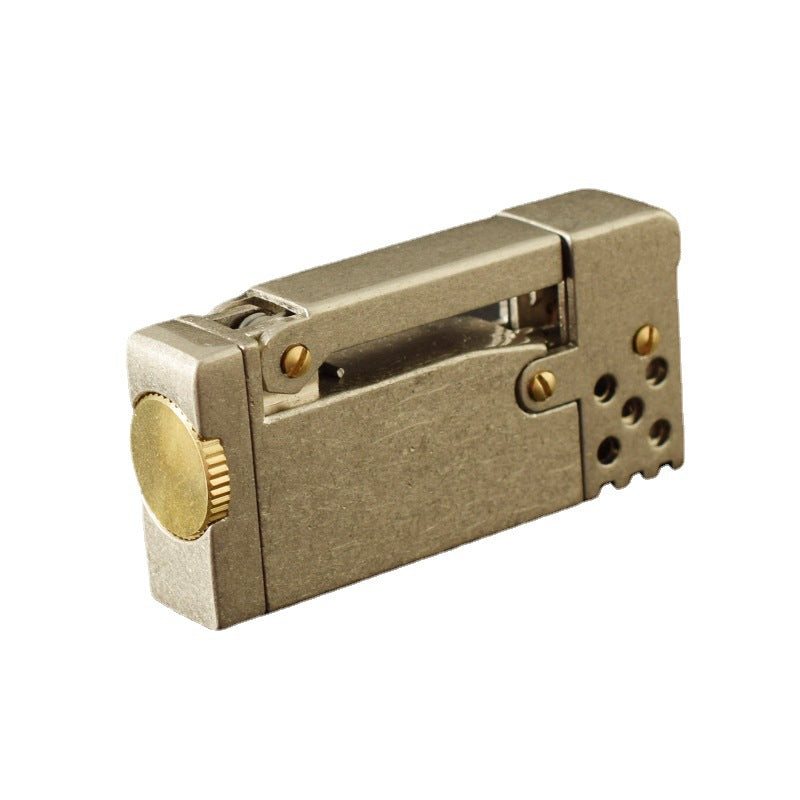 Vintage Style Slide-press mechanical kerosene lighter