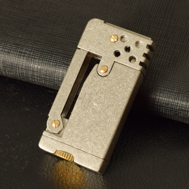 Vintage Style Slide-press mechanical kerosene lighter