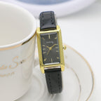 Small Rectangular Thin Strap Simple Women's Leather Strap Watch Trendy Leather Strap Watch Women's Quartz Watch 270
