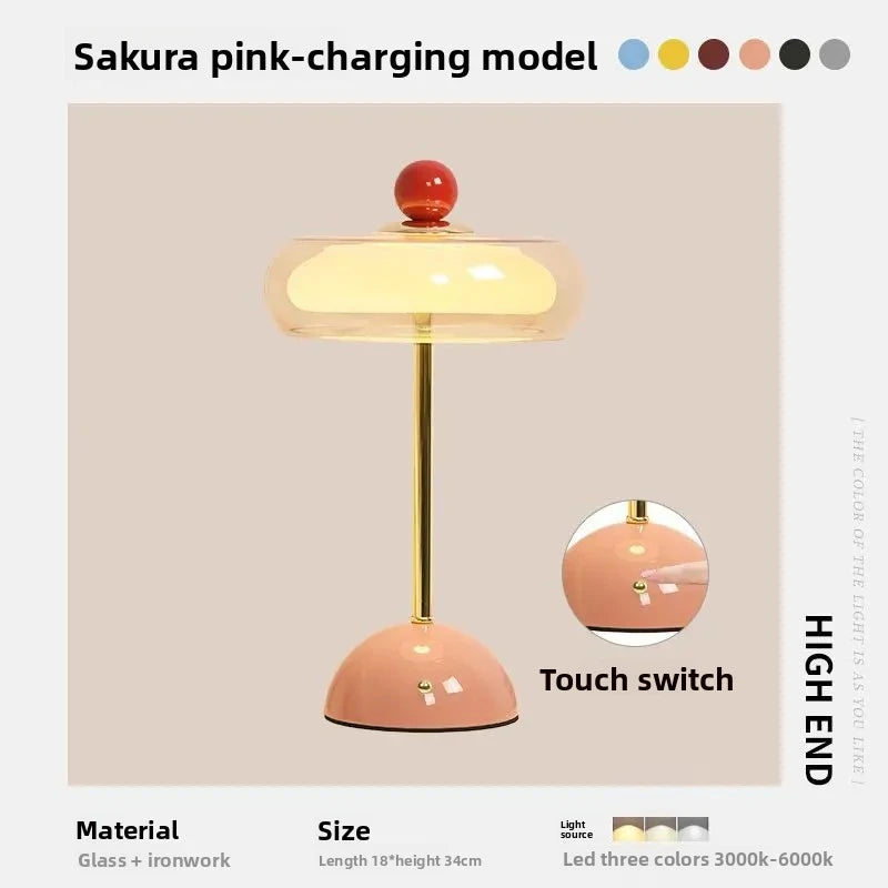Retro Transparent Glass Table Lamp