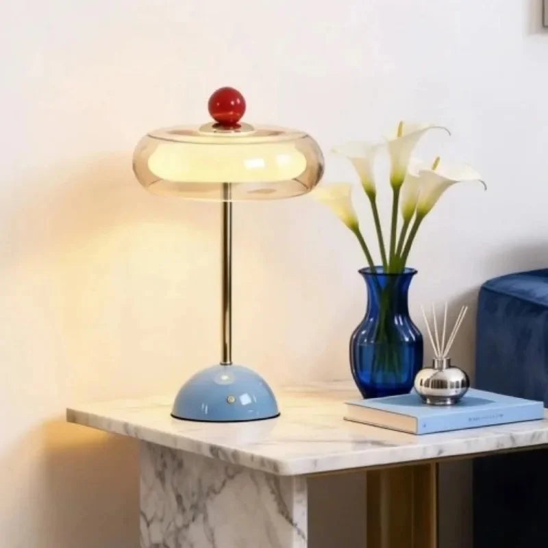 Retro Transparent Glass Table Lamp