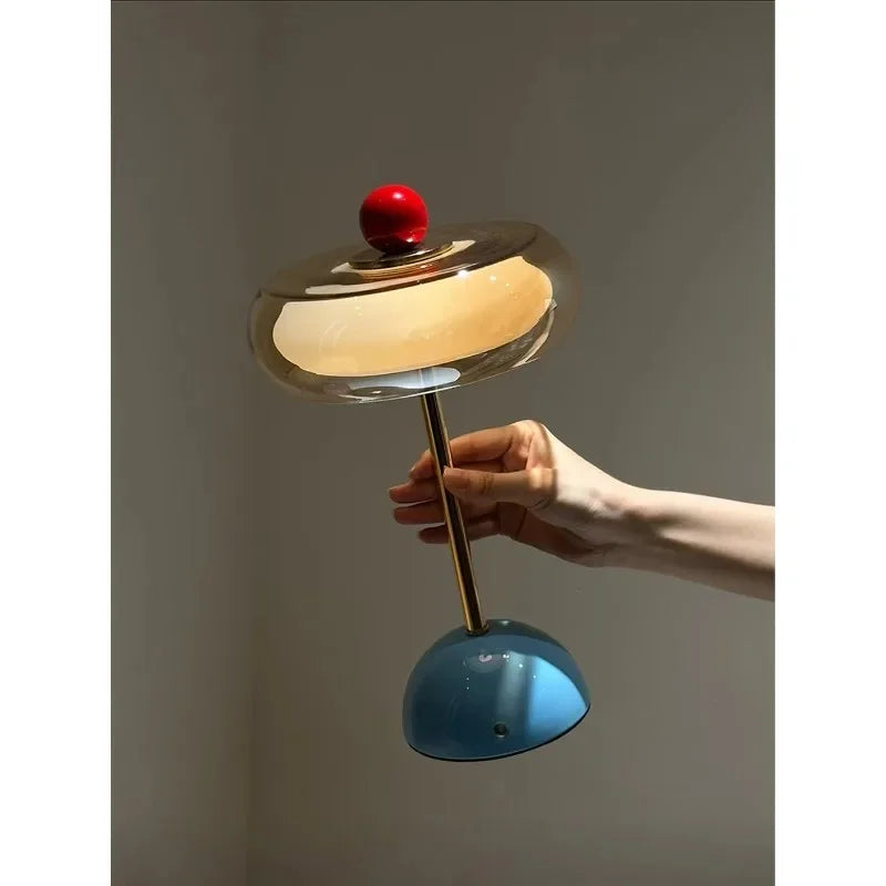 Retro Transparent Glass Table Lamp