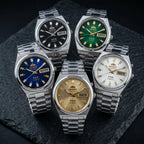 Orient Men 36mm Automatic Mechanical Watch 21 Jewels Day‑Date Luminous Stainless Steel Bracelet Business Wrist Watch
