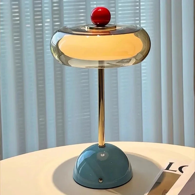 Retro Transparent Glass Table Lamp