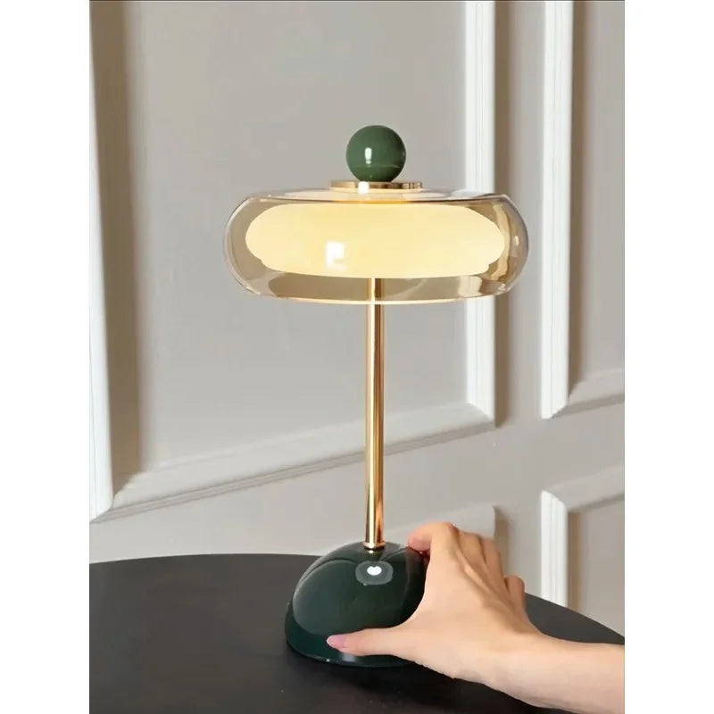 Retro Transparent Glass Table Lamp